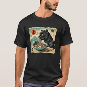 Camiseta Pôr-do-sol Japonês Mt. Fuji Selo Pantera Rã