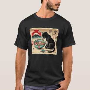 Camiseta Pôr-do-sol Japonês Mt. Fuji Selo Pantera Rãm