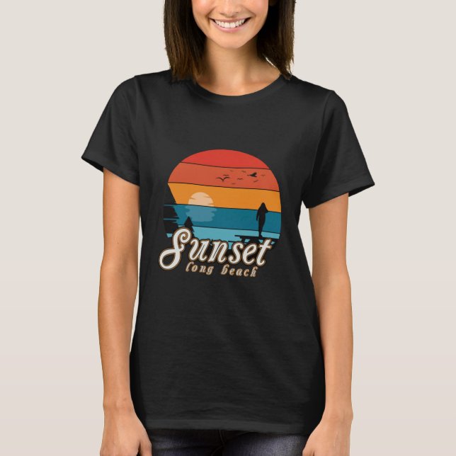 Camiseta Pôr do sol Long Beach  (Frente)