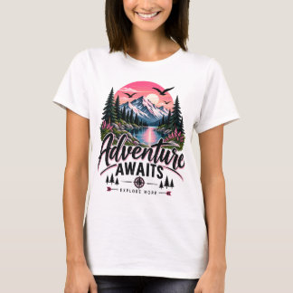 Camiseta Pôr do Sol Montanha Aventura Espera | Ao
