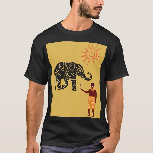 Camiseta pôr do sol na África (Frente)