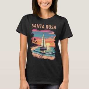 Camiseta Pôr do sol na praia da ilha de Santa Rosa Viagem