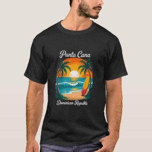 Camiseta Pôr do sol na praia da Punta Cana República Domini