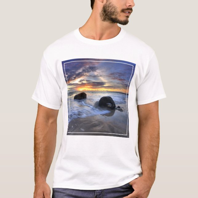 Camiseta Por do sol na praia de Kedonganan (Frente)