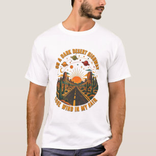 Camiseta Pôr do sol na rodovia do deserto retrô
