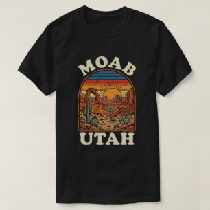 Camiseta Pôr do sol no deserto de Moab Utah Viagem Retro