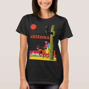 Camiseta Pôr do Sol no Deserto do Saguaro no Arizona Viagem