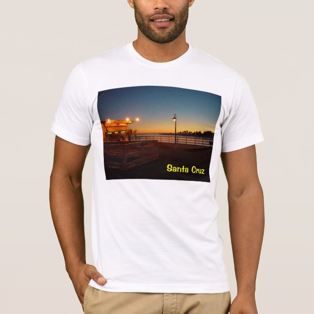 Camiseta Por do sol no farol em Santa Cruz - t-shirt (Frente)