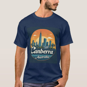 Camiseta Pôr do sol no horizonte de Canberra Austrália 🌅