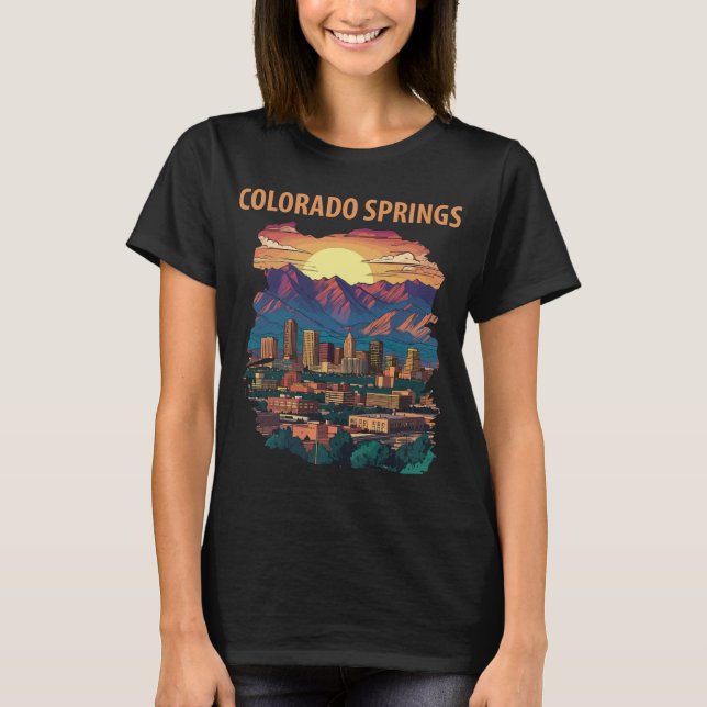 Camiseta Pôr do Sol no Jardim de Colorado Springs Viagem (Frente)