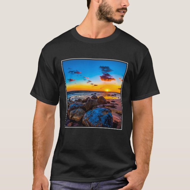 Camiseta Por do sol no mar (Frente)