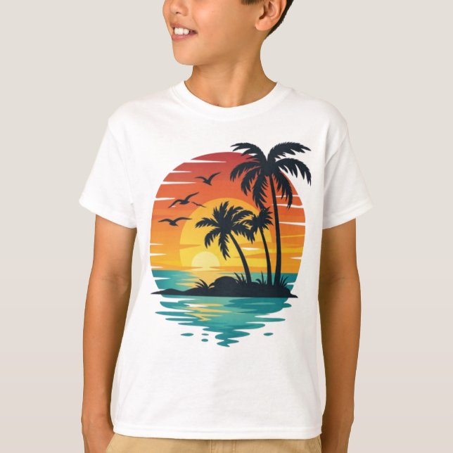 Camiseta Pôr do Sol no Paraíso (Frente)