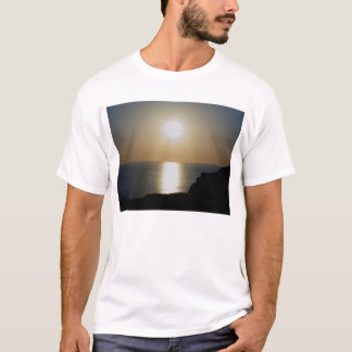 Camiseta Por do sol norte da cinza vulcânica de Devon