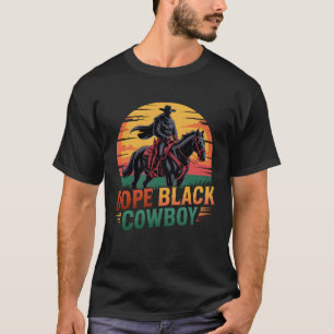 Camiseta Pôr do Sol País Ocidental Dope Cowboy Preto Rodeio