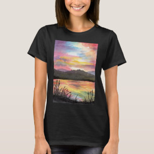 Camiseta Pôr do sol pelo lago