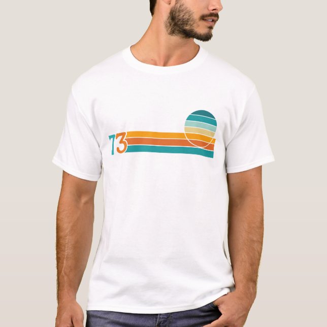 Camiseta Pôr do Sol Retro 73 (Frente)