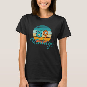 Camiseta Pôr do Sol Retro 89 Vintage Destruído