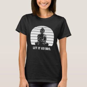 Camiseta Pôr do sol Retro Deixe-o ir, irmão buddha.