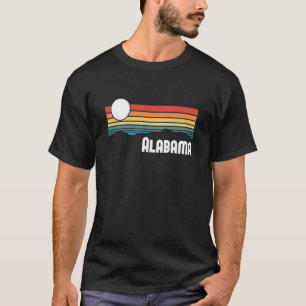 Camiseta Pôr do sol retrô dos anos 80 no Alabama, verão, es
