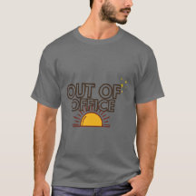 Camiseta Pôr do Sol Retro Férias Fora do Escritóri