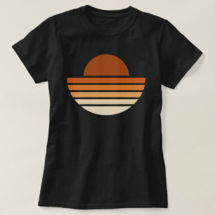 Camiseta Pôr do Sol Retro Horizonte Estilo Vintage Anos 80