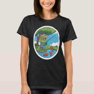 Camiseta Pôr do sol retrô no lago Cayuga NY