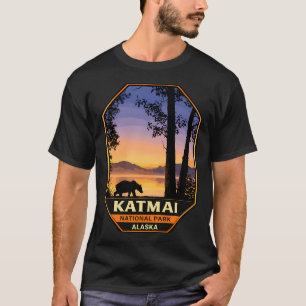 Camiseta Pôr do sol retrô no lago Gaston VA