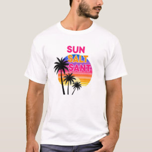 Camiseta Pôr do Sol Retro Palmeiras Estética Vintage dos An
