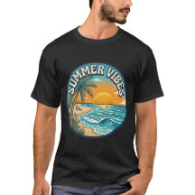 Camiseta Pôr do Sol Retro Vibes de Verão