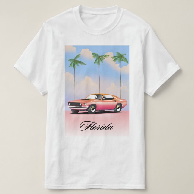 Camiseta Pôr do Sol Rosa da Flórida (Frente do Design)