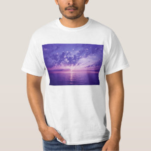 Camiseta Por do sol roxo bonito