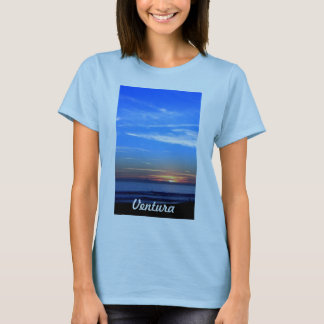 Camiseta Por do sol sobre a ilha de Santa Cruz