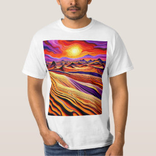 Camiseta Pôr do Sol sobre a Paisagem do Deserto 1