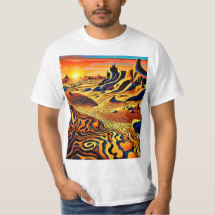 Camiseta Pôr do Sol sobre a Paisagem do Deserto 6