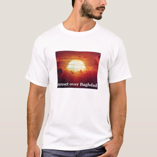 Camiseta Por do sol sobre Bagdade (Frente)