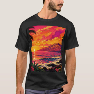 Camiseta Pôr do sol tropical