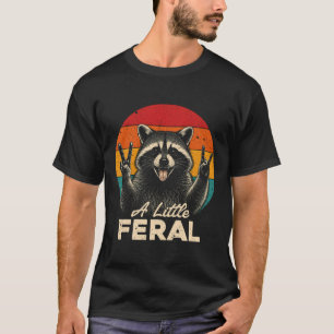 Camiseta Pôr do sol Um guaxinim selvagem pouco Sinal de paz
