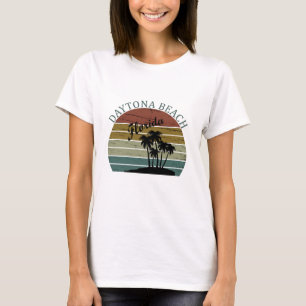 Camiseta Pôr do sol vintage de verão em Daytona Beach Flóri