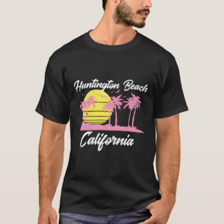 Camiseta Pôr do sol vintage em Huntington Beach Califórnia