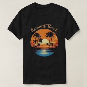 Camiseta Pôr do sol vintage em Newport Beach