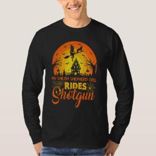 Camiseta Pôr do Sol Vintage Meu Cão Shiloh Shepherd Andar d