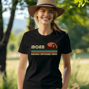 Camiseta Pôr do sol vintage Moab Utah - Parque Nacional Arc