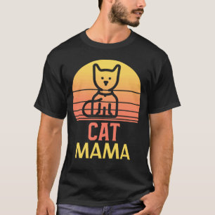 Camiseta Pôr do Sol Vintage Retro Gata Mãe Ca Anos Oitenta