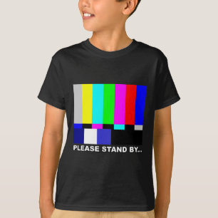 Camiseta Por Favor, Aguarde Por Hallowan De Teste De Televi