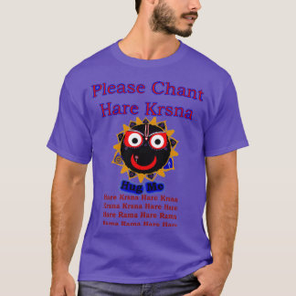 Camiseta Por favor, cantem Hare Krsna Jagannath me abraçand
