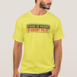 Camiseta Por Favor, Estudante Estudante Piloto Frente e Tra