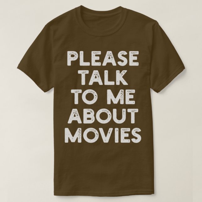 Camiseta por favor, fale comigo sobre filmes (Frente do Design)