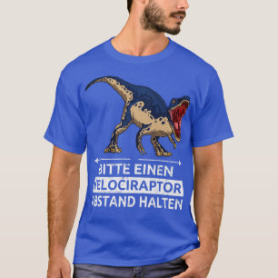 Camiseta Por favor, mantenha uma distância do Velociraptor