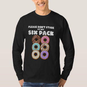 Camiseta Por Favor Não Olhe Para Meu Six Pack Músculo Falso