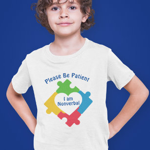 Camiseta Por Favor, Seja Paciente Eu Sou Crianças De Autism